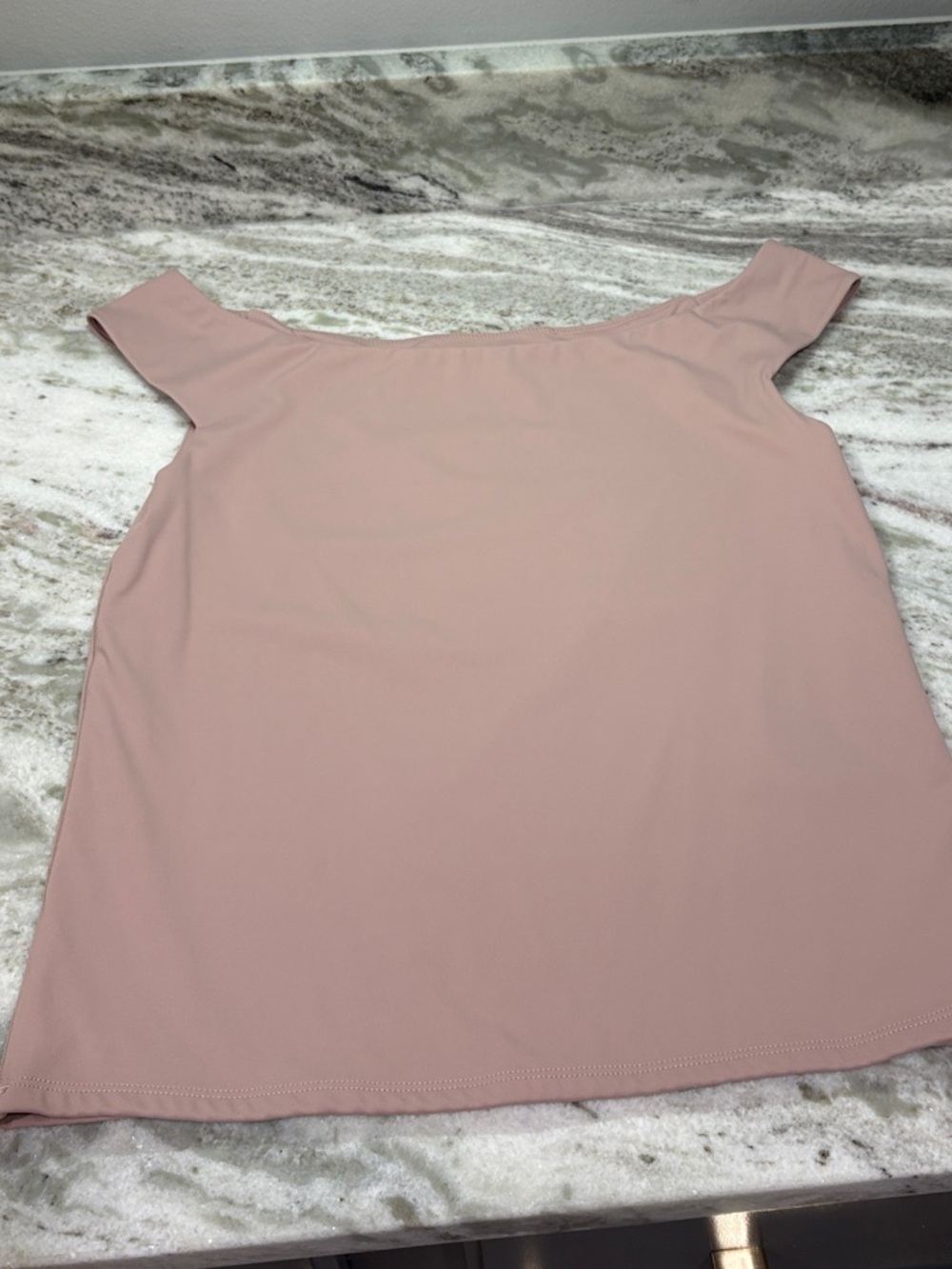 White House Black Market Dusty Blush Square-Neck Tank